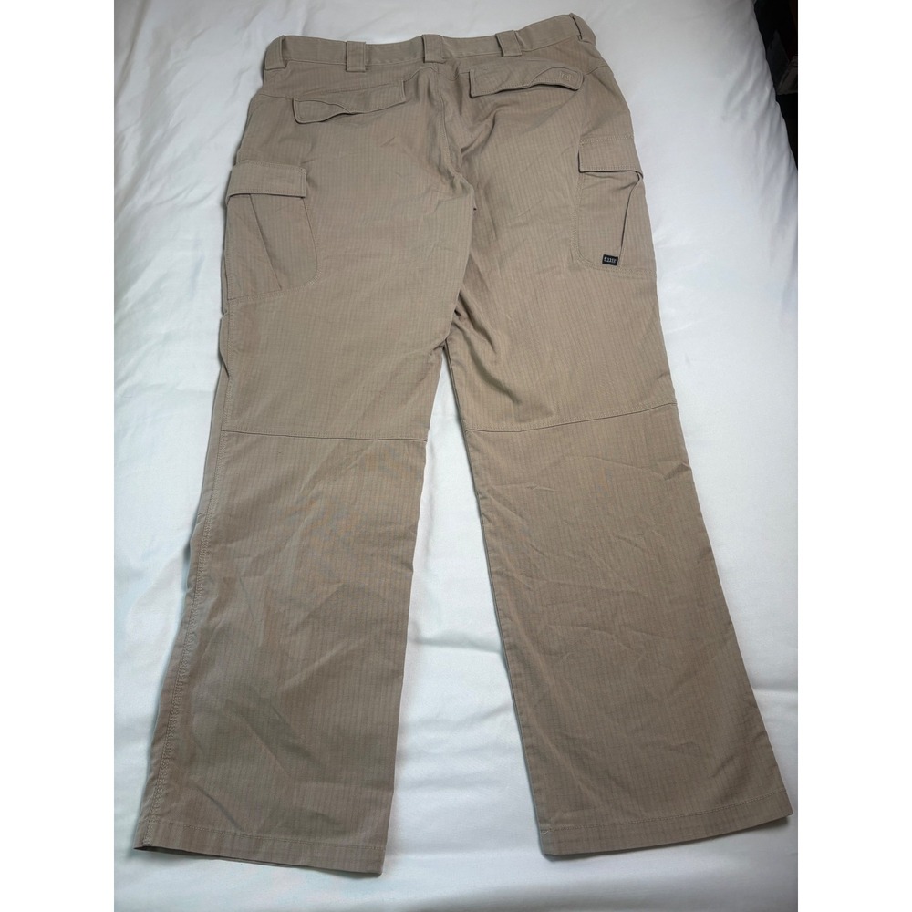 5.11 Tactical Cargo Pants Mens 36x32 Khaki Excellent Ripstop Multi-Pocket - Picture 2 of 12